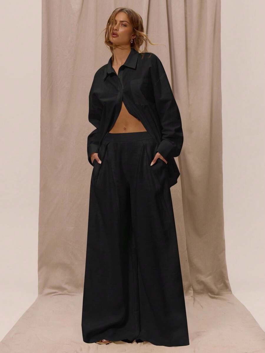 Calça linho balao feminina