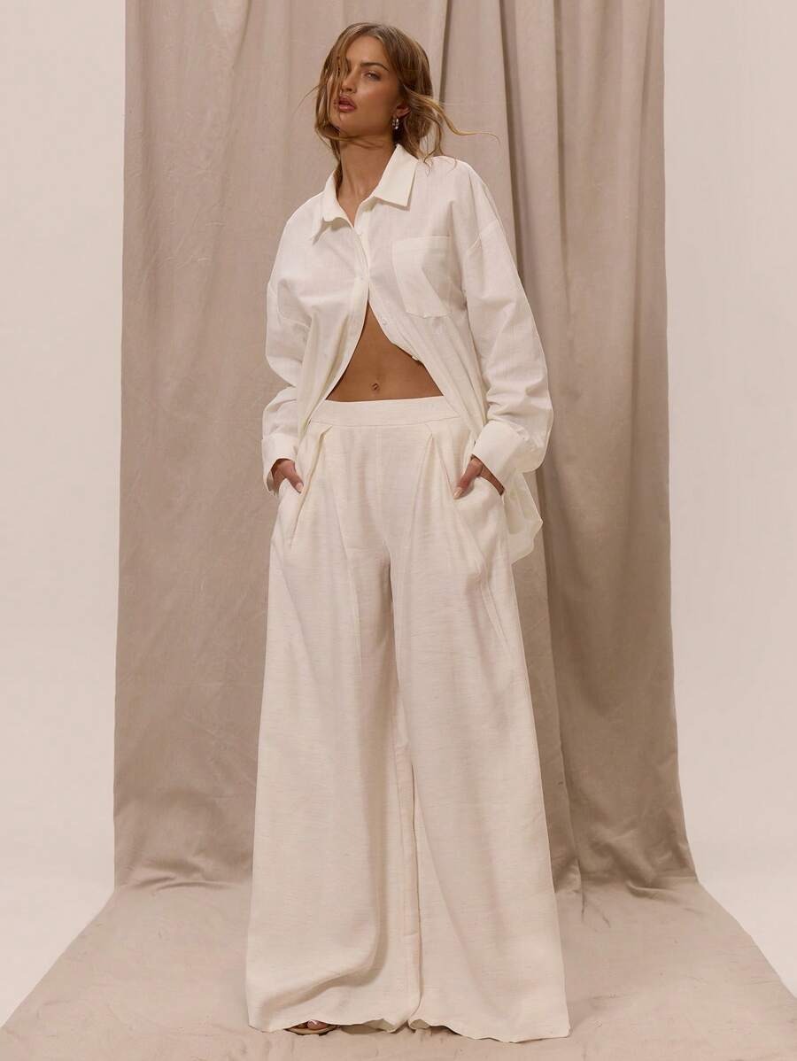 Calça linho balao feminina