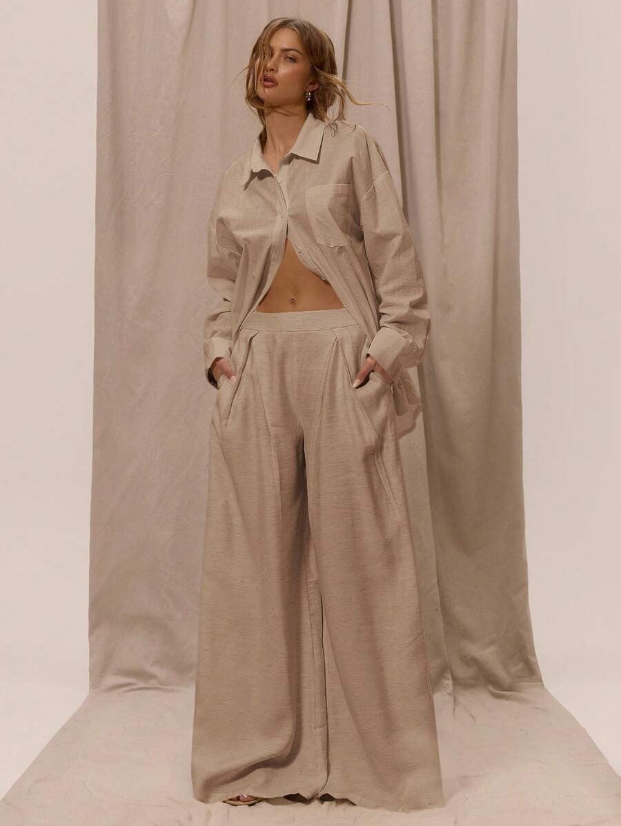 Calça linho balao feminina