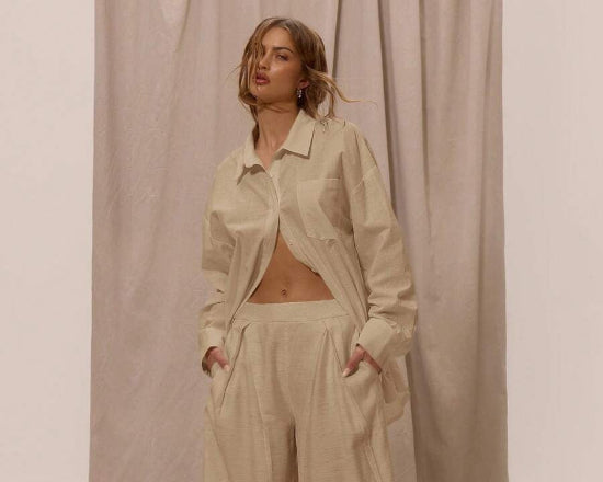 Calça linho balao feminina