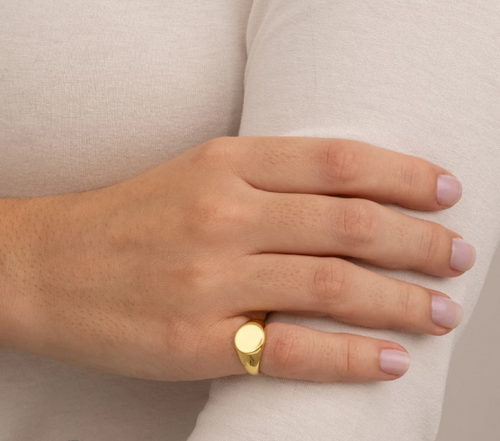 Anel de mindinho banhado a ouro